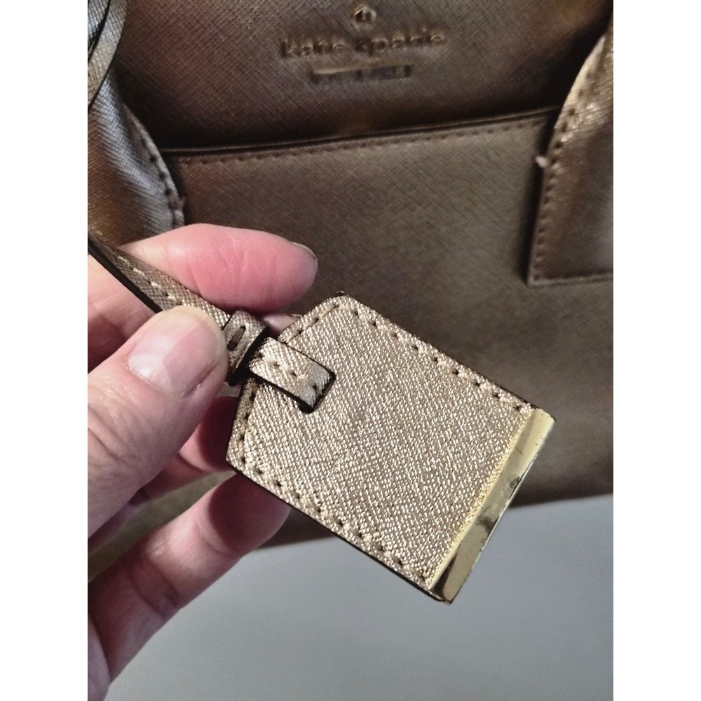 Kate Spade New York Metallic Gold Saffiano Leather Mini Satchel Crossbody Bag - Picture 2 of 14